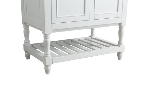 Silvia 36" Vanity Set with White Italian Carrara Marble Top - White